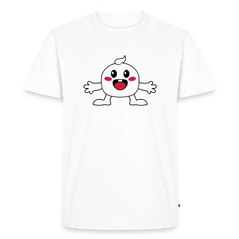 Petite fille mignonne - T-shirt Premium bio Homme - blanc - Devant - Nico (187cm)