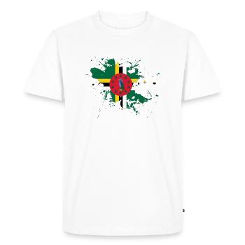 Drapeau de la Dominique comme une touche de couleur - T-shirt Premium bio Homme - blanc - Devant - Nico (187cm)