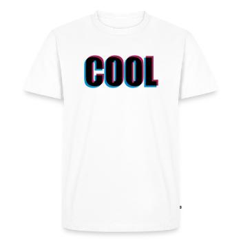 3D effect cool - Men's Premium Organic T-Shirt - white - Front - Nico (187cm)