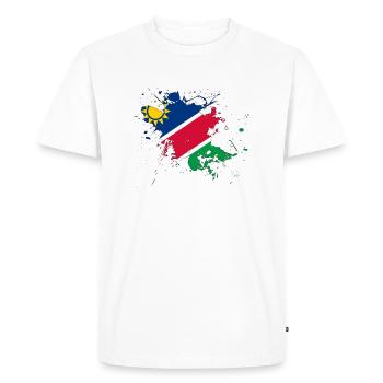 Drapeau de la Namibie comme une touche de couleur - T-shirt Premium bio Homme - blanc - Devant - Nico (187cm)