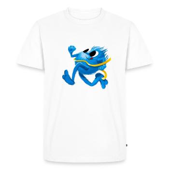 Speedy cool monster MathBatt - marathon - Men's Premium Organic T-Shirt - white - Front - Nico (187cm)