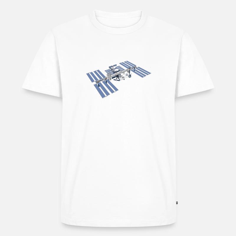 ISS - Männer Premium Bio T-Shirt - Weiß