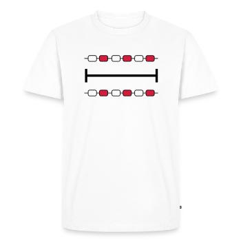 Chemin de la piscine - T-shirt Premium bio Homme - blanc - Devant - Nico (187cm)