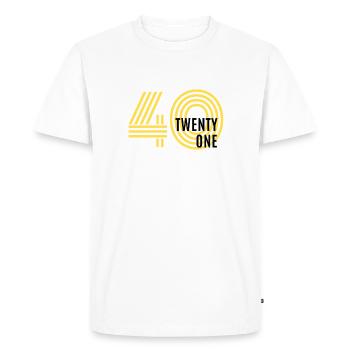 Quarante - T-shirt Premium bio Homme - blanc - Devant - Nico (187cm)
