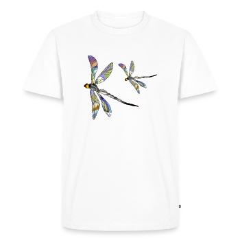 Libellules - T-shirt Premium bio Homme - blanc - Devant - Nico (187cm)