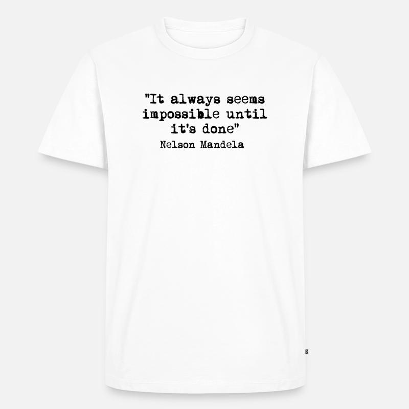 Nelson Mandela - Männer Premium Bio T-Shirt - Weiß