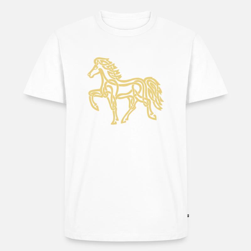 Celtic Tölter - Männer Premium Bio T-Shirt - Weiß