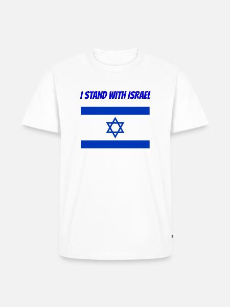I stand with Israel - Men's Premium Organic T-Shirt - white