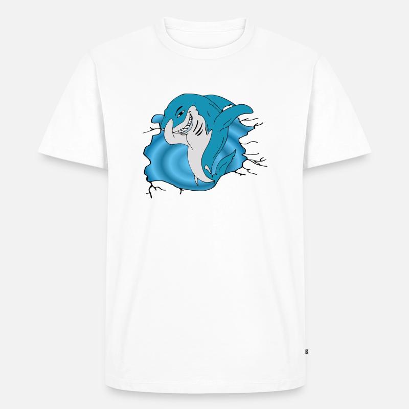 Shark / Requin - T-shirt Premium bio Homme - blanc