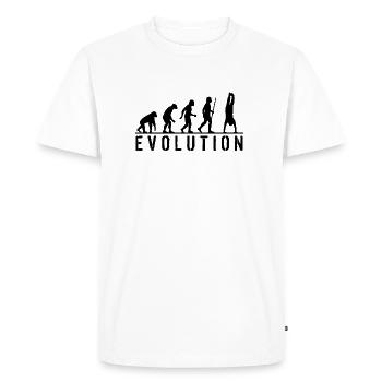 STREET WORKOUT LOGO - EVOLUTION - Men's Premium Organic T-Shirt - white - Front - Nico (187cm)