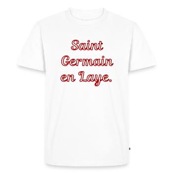 Saint Germain en Laye - T-shirt Premium bio Homme - blanc - Devant - Nico (187cm)