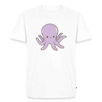 Octopus Cartoon - Men's Premium Organic T-Shirt - white - Front - Nico (187cm)