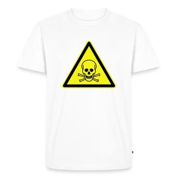 Avertissement toxique. Avertissement toxique - T-shirt Premium bio Homme - blanc - Devant - Nico (187cm)