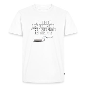 TAMPONS - T-shirt Premium bio Homme - blanc - Devant - Nico (187cm)