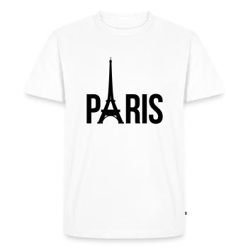 Paris - T-shirt Premium bio Homme - blanc - Devant - Nico (187cm)