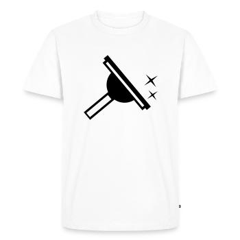 Fenster Reiniger Window Cleaner - Men's Premium Organic T-Shirt - white - Front - Nico (187cm)