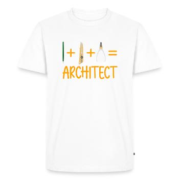 Architect - Men's Premium Organic T-Shirt - white - Front - Nico (187cm)