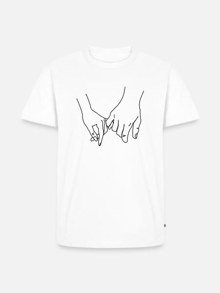 Hands Pair Love - Men's Premium Organic T-Shirt - white