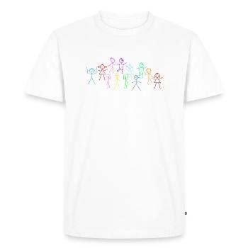 Stickman - T-shirt Premium bio Homme - blanc - Devant - Nico (187cm)