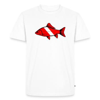 Carp by Scuba.Style - Men's Premium Organic T-Shirt - white - Front - Nico (187cm)