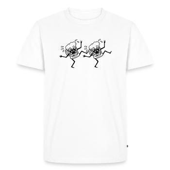 Bières de soirée dansante d’équipe - T-shirt Premium bio Homme - blanc - Devant - Nico (187cm)