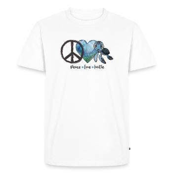 Ocean Sublimation - Men's Premium Organic T-Shirt - white - Front - Nico (187cm)