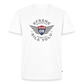 Aydın - Men's Premium Organic T-Shirt - white - Front - Nico (187cm)