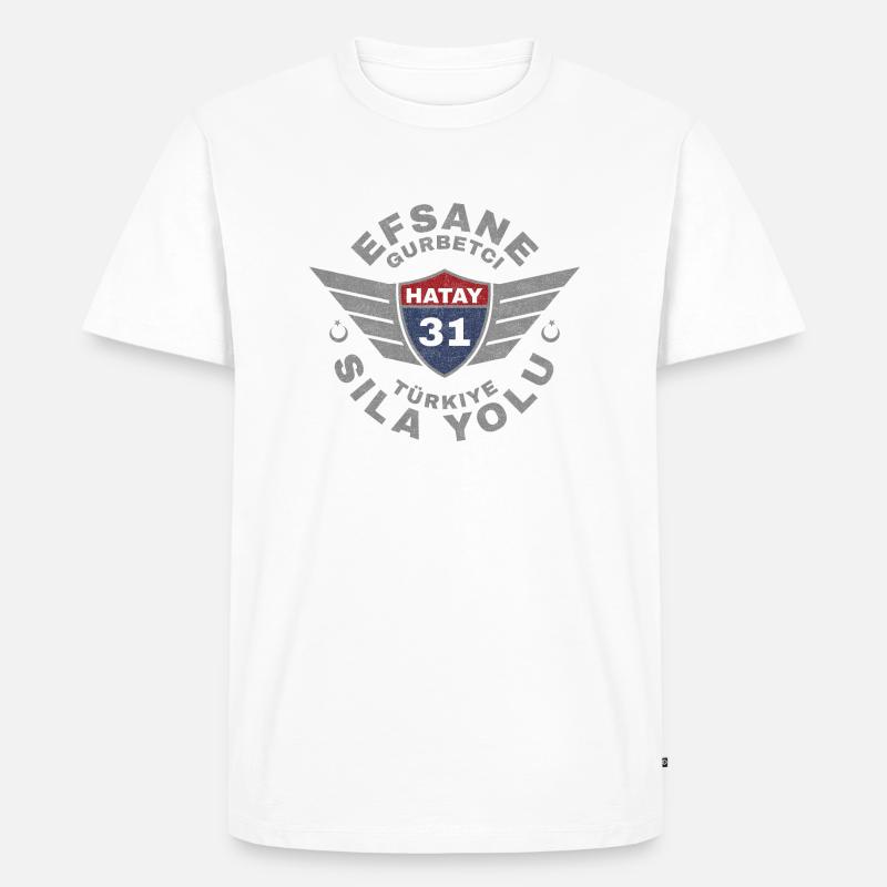 Hatay - Männer Premium Bio T-Shirt - Weiß