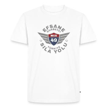Muş - Men's Premium Organic T-Shirt - white - Front - Nico (187cm)