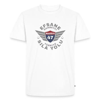 Mardin - Men's Premium Organic T-Shirt - white - Front - Nico (187cm)