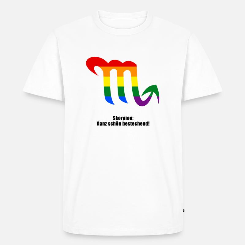 Sternzeichen Skorpion Pride Design - Männer Premium Bio T-Shirt - Weiß