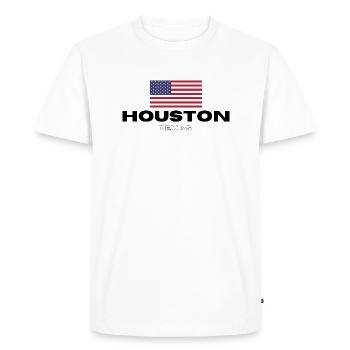 Houston - T-shirt Premium bio Homme - blanc - Devant - Nico (187cm)