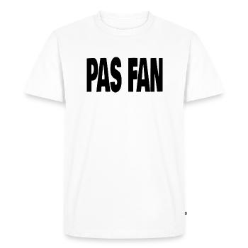 pas fan - T-shirt Premium bio Homme - blanc - Devant - Nico (187cm)
