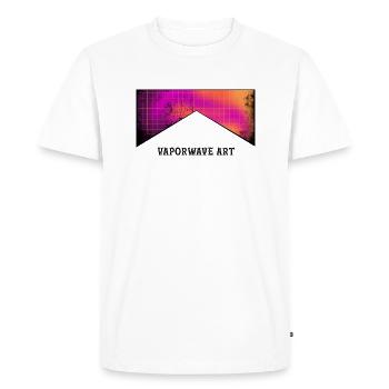 Vaporwave Art - Men's Premium Organic T-Shirt - white - Front - Nico (187cm)