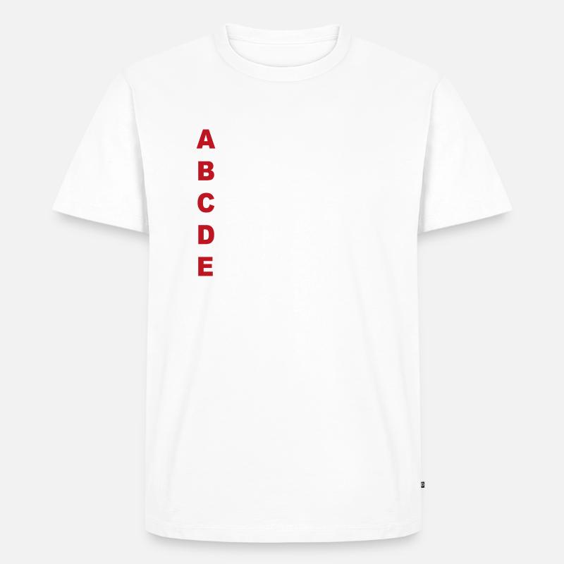 ABCDE Regel - Männer Premium Bio T-Shirt - Weiß
