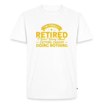 Pension de retraite Pension de retraité 2022 Cadeau - T-shirt Premium bio Homme - blanc - Devant - Nico (187cm)
