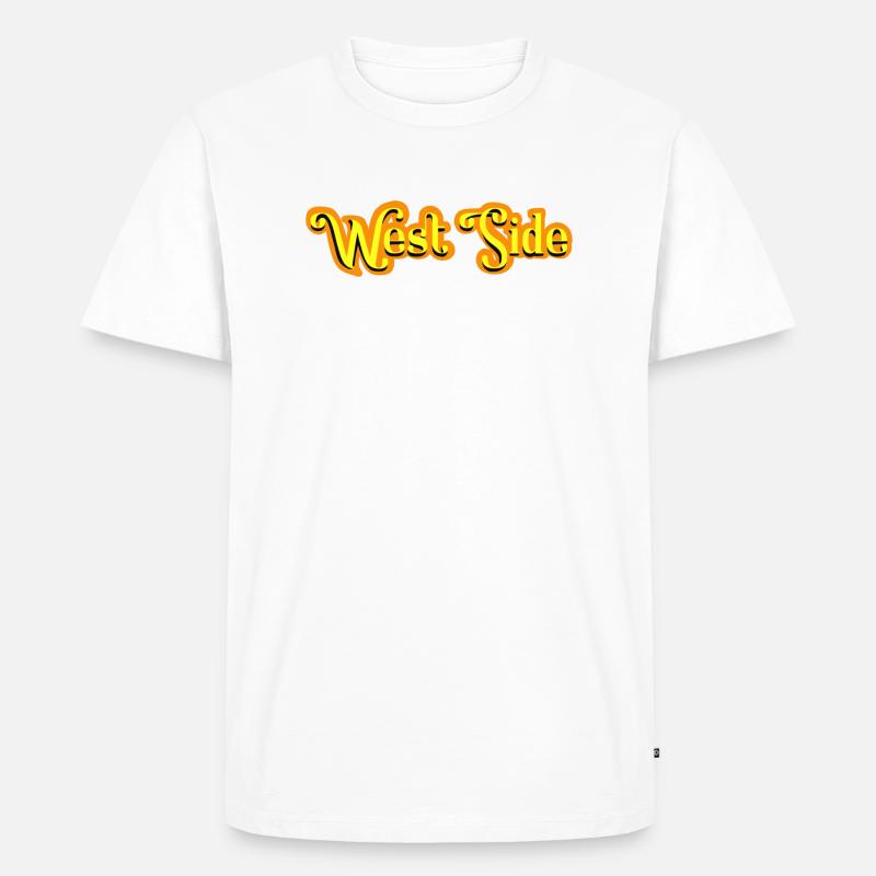 West Side - Männer Premium Bio T-Shirt - Weiß