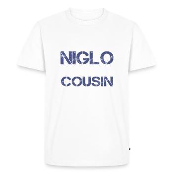 Je mange du Niglo - T-shirt Premium bio Homme - blanc - Devant - Nico (187cm)