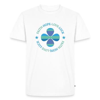 trèfle - T-shirt Premium bio Homme - blanc - Devant - Nico (187cm)