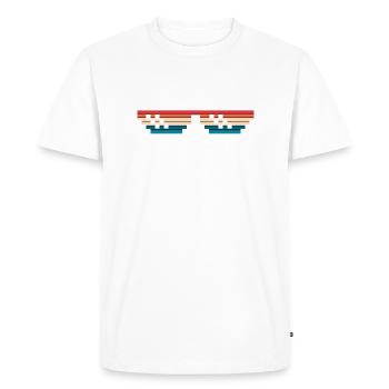 Fun Vintage Co worker mode - Men's Premium Organic T-Shirt - white - Front - Nico (187cm)
