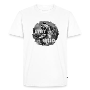 StayWild - T-shirt Premium bio Homme - blanc - Devant - Nico (187cm)