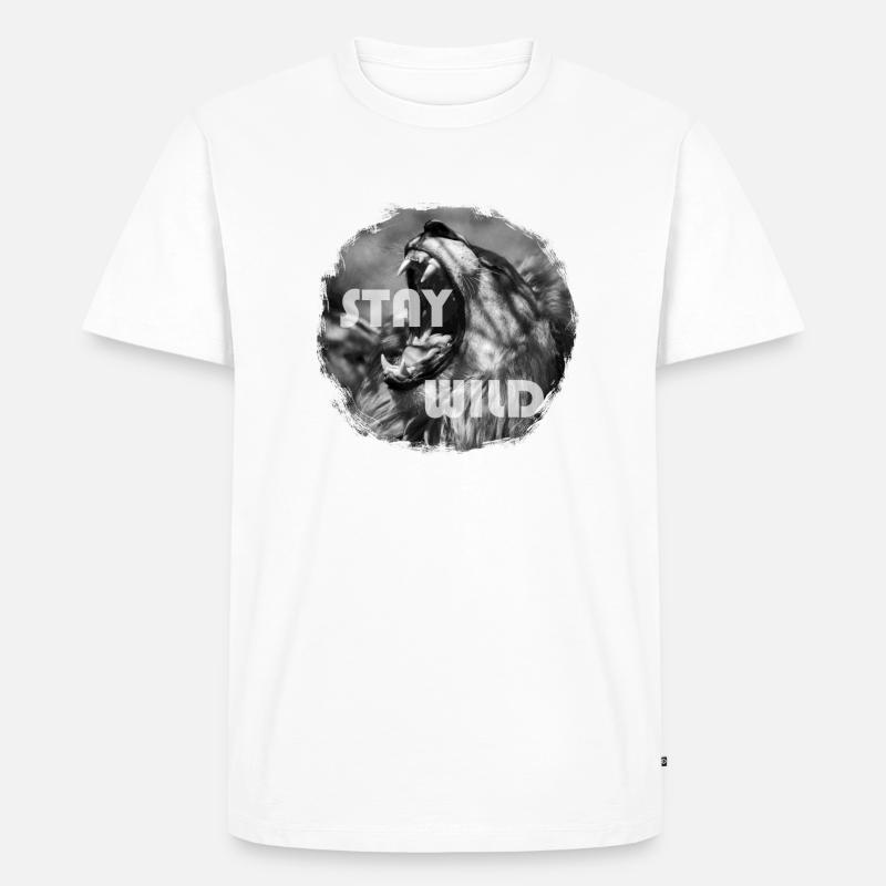 StayWild - Männer Premium Bio T-Shirt - Weiß