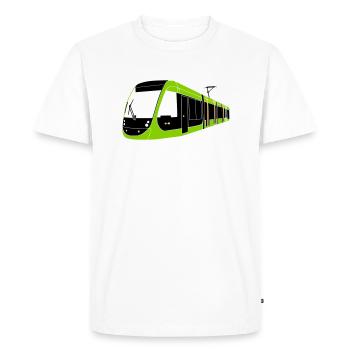 Tramway de Lund - T-shirt Premium bio Homme - blanc - Devant - Nico (187cm)