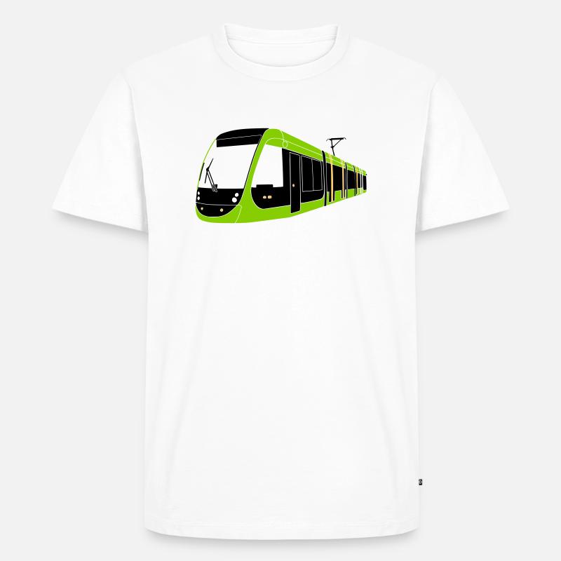 Straßenbahn Lund - Männer Premium Bio T-Shirt - Weiß