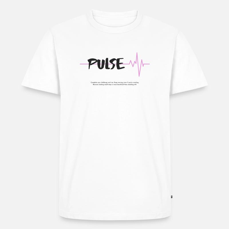 Pulse - Männer Premium Bio T-Shirt - Weiß