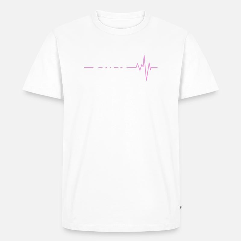 Pulse - Männer Premium Bio T-Shirt - Weiß