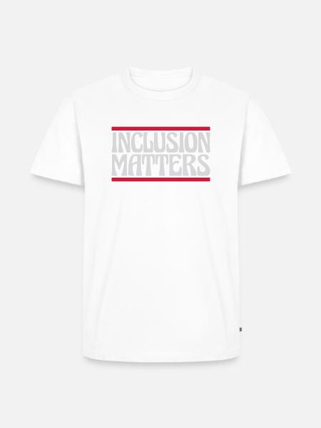 inclusion matters Logo Quote - Men's Premium Organic T-Shirt - white