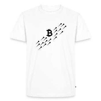 Bitcoin Trading Crypto Stocks - T-shirt Premium bio Homme - blanc - Devant - Nico (187cm)