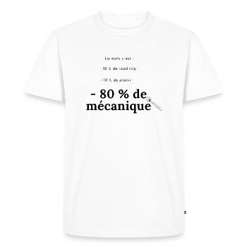 logo Motard humouristique - T-shirt Premium bio Homme - blanc - Devant - Nico (187cm)