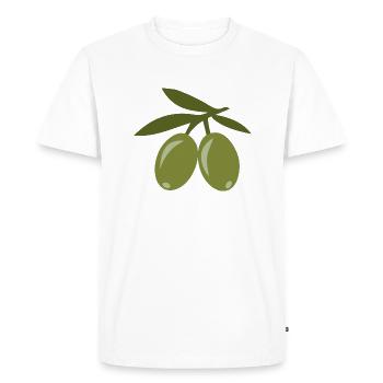 olive - T-shirt Premium bio Homme - blanc - Devant - Nico (187cm)